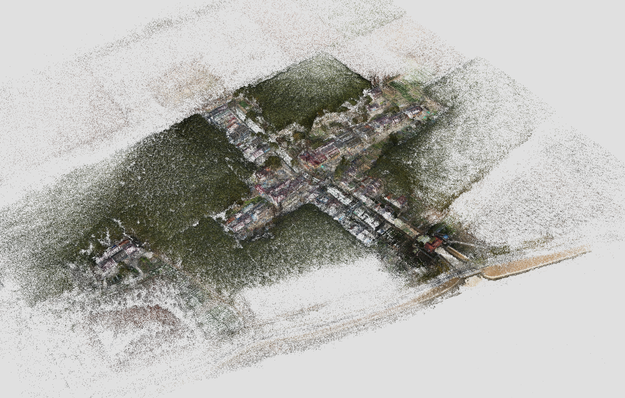 Yongfu village point cloud top view